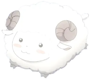 ❤ sheep, cute, animal, cartoon, fluffy telegram sticker