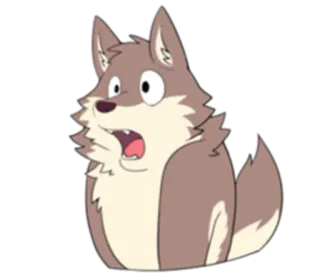🏞 Wolf, Cartoon, Schockiert, Tier, Figur telegram sticker