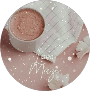 🍧 Love Maze café, tasse, boisson, labyrinthe d'amour, boire, esthétique telegram sticker