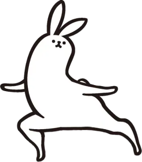 rabbit with beautiful legs :: @line_stickers whatsapp stickers