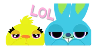 😄 LOL 哈哈, 兔子, 小鸡, 可爱, 卡通, 贴纸, 搞笑 whatsapp sticker