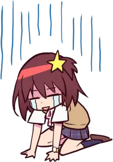 😭 Аниме, Плачет, Грустный, Каваий, Персонаж, Милый, Стикер telegram sticker