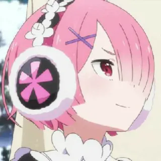 🍓 Ram Re:Zero Anime, Ram, Re:Zero, Dibujos animados, Personaje whatsapp sticker