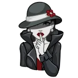 Lady Noir | @Premium_Emojis_Telegram telegram emojis 🤫