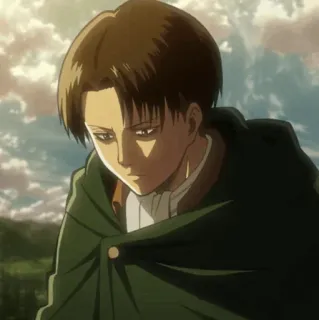 🗿 Levi Ackerman Attack on Titan Anime, Manga, Atak Tytanów, Levi, Levi Ackerman, Postać, Żołnierz telegram sticker