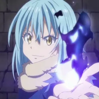 🌟 Rimuru Tempest That Time I Got Reincarnated as a Slime アニメ, キャラクター, スライム, 魔法, リムル whatsapp sticker