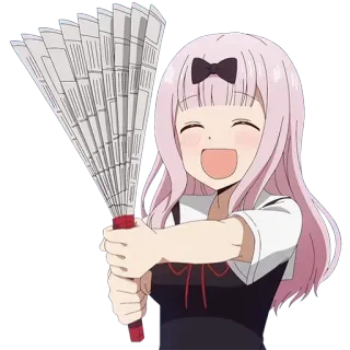😈 Chika Fujiwara Kaguya-sama: Love Is War аниме, чика, фудзивара, фанат, милый, счастливый, манга telegram sticker