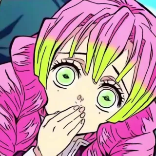 🌸 Mitsuri Kanroji Demon Slayer Anime, Manga, Demon Slayer, Mitsuri Kanroji, Hashira, Pilar del Amor, Lindo, Kawaii telegram sticker