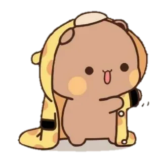 🐻 cute, bear, animal, giraffe, cartoon, funny telegram sticker
