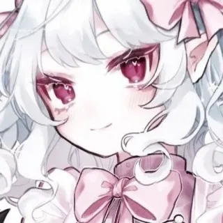 ❤️ dziewczyna anime, słodki, różowy, kokarda, ilustracja, manga telegram sticker