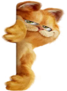 👀 Garfield dessin animé, chat, Garfield, geste offensant, doigt d'honneur whatsapp sticker