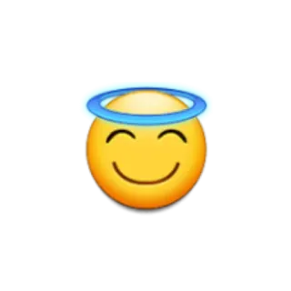 😇 Emoji, Smiley, Anjo, Inocente, Auréola telegram sticker