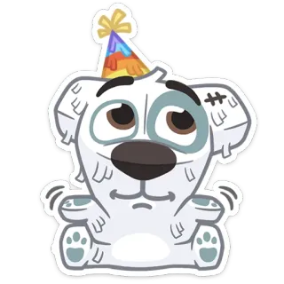 🤷‍♂ chien, fête, animal, dessin animé, mignon, célébration whatsapp sticker