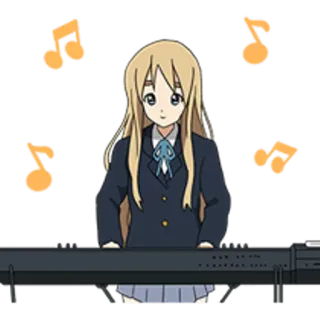 🎹 Mio Akiyama K-On! Anime, K-On, Música, Teclado, Fofo, Kawaii, Mio Akiyama telegram sticker
