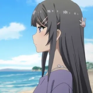 🐰 Mai Sakurajima Rascal Does Not Dream of Bunny Girl Senpai anime, girl, beach, bunny girl, mai sakurajima telegram sticker