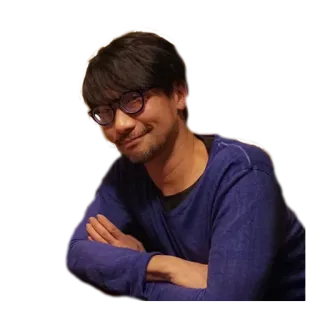 👍 Hideo Kojima Hideo Kojima, Desenvolvedor de jogos, Video game, Retrato, Pessoa telegram sticker