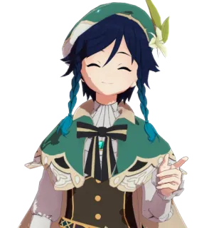 👉 Venti Genshin Impact Anime, Video game, Genshin Impact, Venti, Personagem telegram sticker