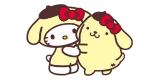 ▫️ Hello Kitty Dibujos animados, Personaje, Lindo, Sanrio, Pom Pom Purin, Kawaii whatsapp sticker