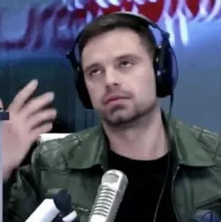 🌪 Sebastian Stan sebastian stan, celebridade, ator, podcast, microfone telegram sticker