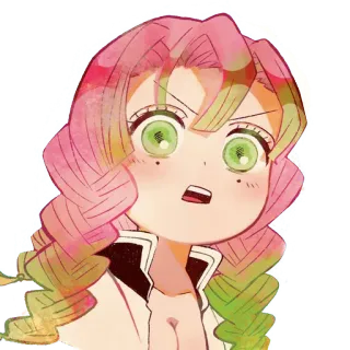 💖 Mitsuri Kanroji Demon Slayer 动漫, 漫画, 鬼灭之刃, 蜜璃, 甘露寺 whatsapp sticker