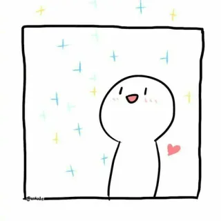 😂 carino, cuore, semplice, cartone animato, scintillio, kawaii whatsapp sticker