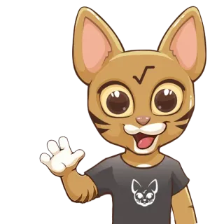 👋 Dibujo animado, Gato, Lindo, Animal, Sticker, Personaje telegram sticker