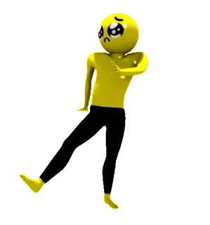 🥺 表情符号, 悲伤, 哭, 角色, 3D, 黄色 telegram sticker