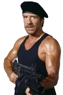 🔫 Chuck Norris actor, military, weapons, gun, action, movie, martial arts telegram sticker