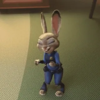 🥳 Judy Hopps Zootopia lapin, police, mignon, dessin animé, animal telegram sticker