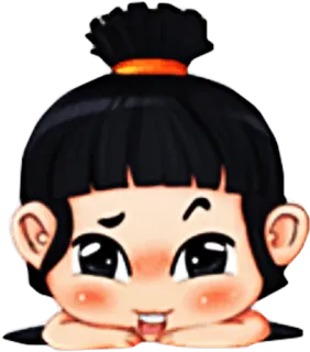 😊 Chibi, Niedlich, Cartoon, Kawaii, Mädchen, Figur, Maskottchen telegram sticker