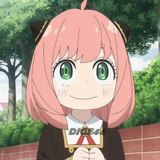 🤲 Anya Forger Spy × Family Anya Forger, Spy x Family, anime, capelli rosa, carina, ragazza telegram sticker