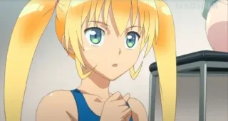 🤔 anime, ragazza, bionda, codini, carina telegram sticker