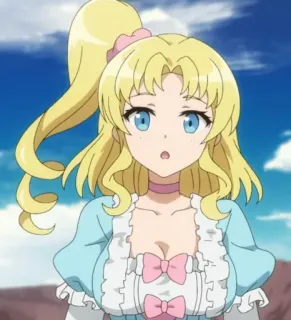 😯 Anime, Cartoon, Blond, Mädchen, Charakter whatsapp sticker