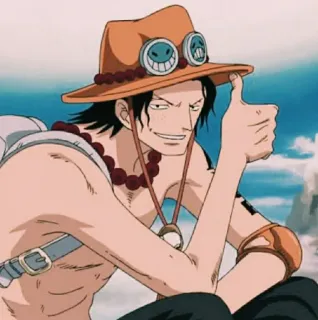 😁 Ace One Piece Аниме, Персонаж, One Piece, Эйс telegram sticker