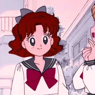 😊 Makoto Kino Sailor Moon anime, girl, school uniform, sailor moon, makoto kino, cartoon, japan telegram sticker