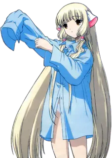 👗 anime, girl, cartoon, character, long hair, dress telegram sticker