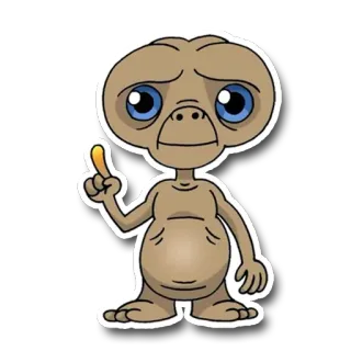 👽 E.T. E.T. the Extra-Terrestrial E.T., Obcy, Film, Postać, Pozaziemski, Lata 80 telegram sticker
