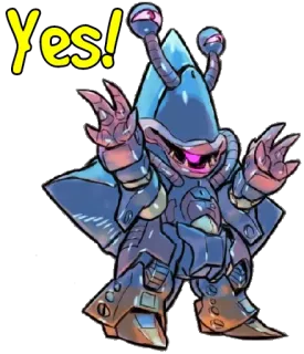 😃 Yes! Alien, Cartoon, Figur, Süß, Ja sagen telegram sticker