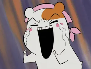 😭 Anime, Kreskówka, Zły, Płaczący, Emocjonalny, Chomik telegram sticker