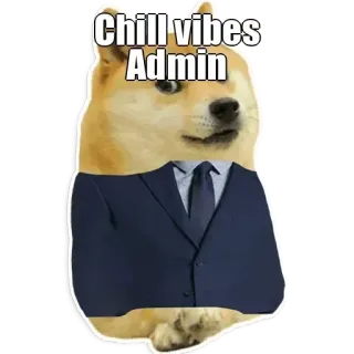 😀 Doge Doge meme Chill vibes Admin telegram sticker
