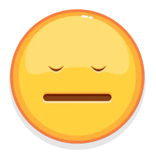 😐 emoji, neutral, gesicht, ausdruck, gelb telegram sticker