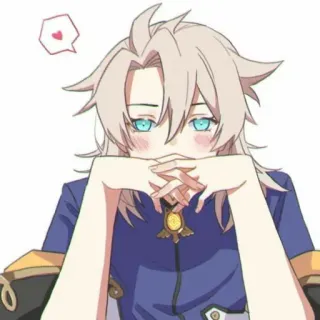 🍂 Albedo Genshin Impact 애니메이션, 비디오 게임, 팬아트, 원신, 알베도 telegram sticker
