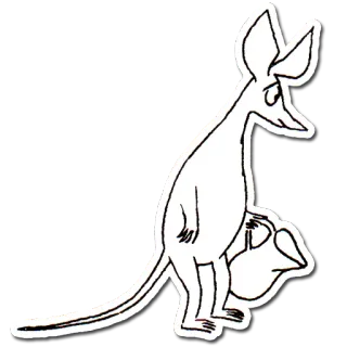🍶 canguro, animal, joey, marsupial, australia, fauna telegram sticker
