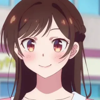 🍫 Chizuru Ichinose Rent-A-Girlfriend 애니메이션, 치즈루 이치노세, 렌탈 여친, 만화, 만화영화, 귀여운 telegram sticker