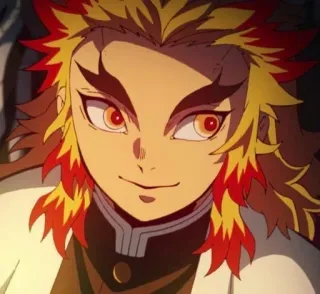 ☄ Rengoku Kyoujurou Demon Slayer 动漫, 鬼灭之刃, 炼狱, 炎柱, 火焰, 角色 telegram sticker