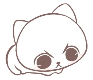 💭 แมว, สัตว์, การ์ตูน, น่ารัก, โกรธ, มีม telegram sticker