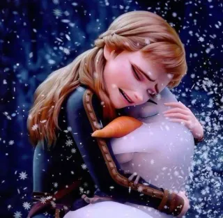 🧏‍♀ Anna Frozen Anna, Olaf, Frozen, Disney, Abraço, Amizade telegram sticker