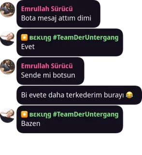 🤔 Bota mesaj attım dimi telegram sticker