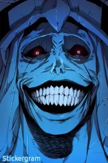 😁 mostro, inquietante, spaventoso, anime, fantasy telegram sticker