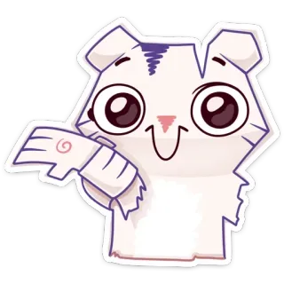 💪 Katze, süß, Tier, Aufkleber, Cartoon telegram sticker